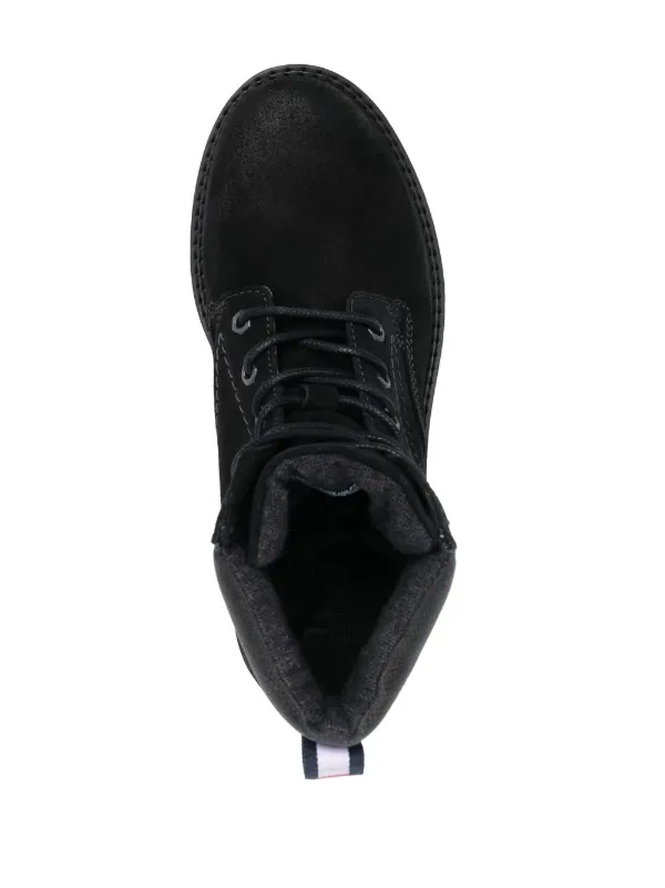 Tommy Jeans lace-up Suede Ankle Boots | Black | FARFETCH display picture 1
