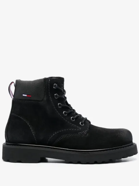 Tommy Jeans lace-up suede ankle boots