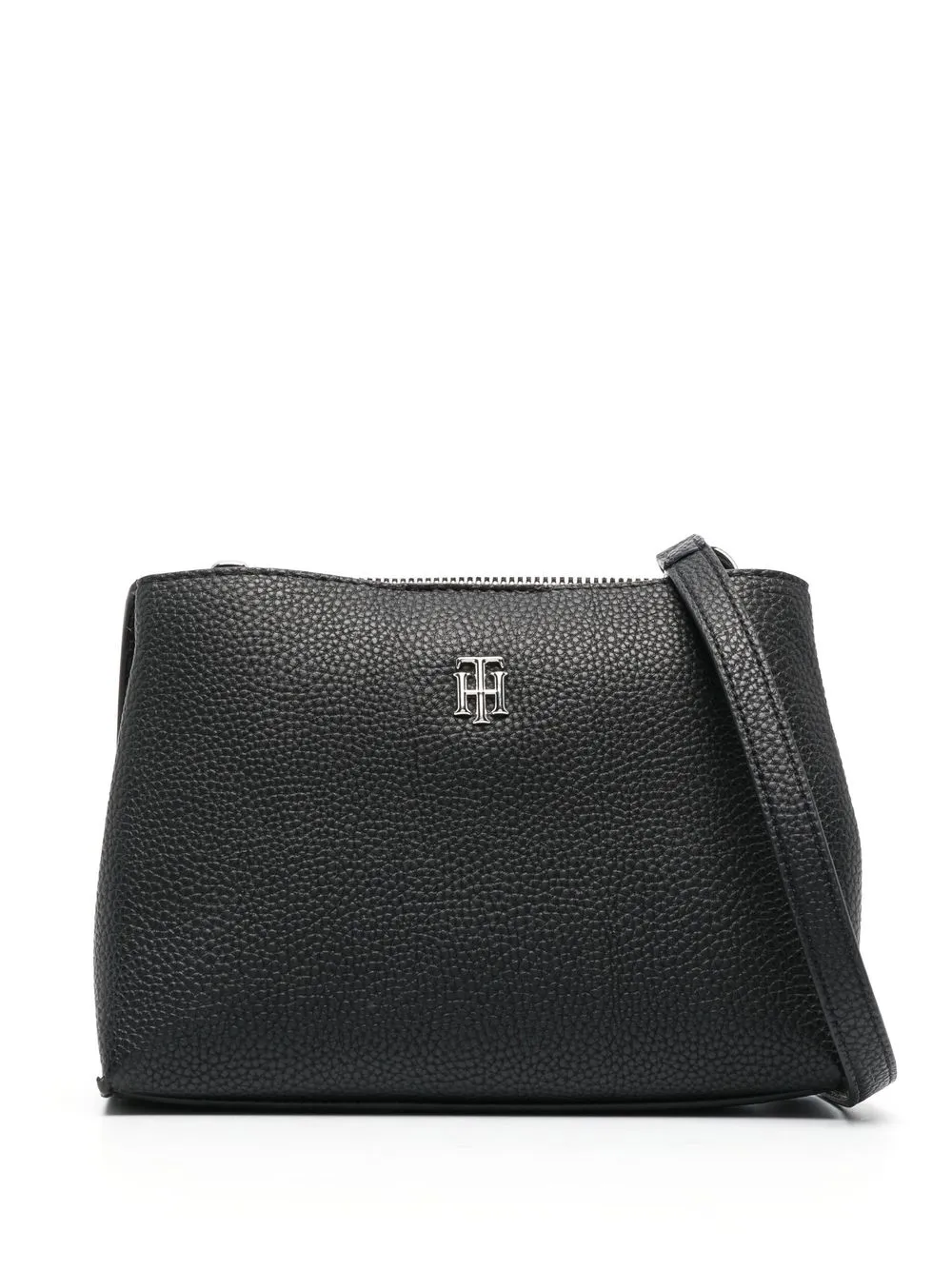 

Tommy Hilfiger Element monogram-plaque crossbody bag - Black