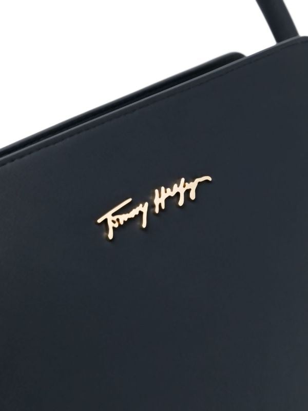 Tommy logo-plaque Tote - Farfetch