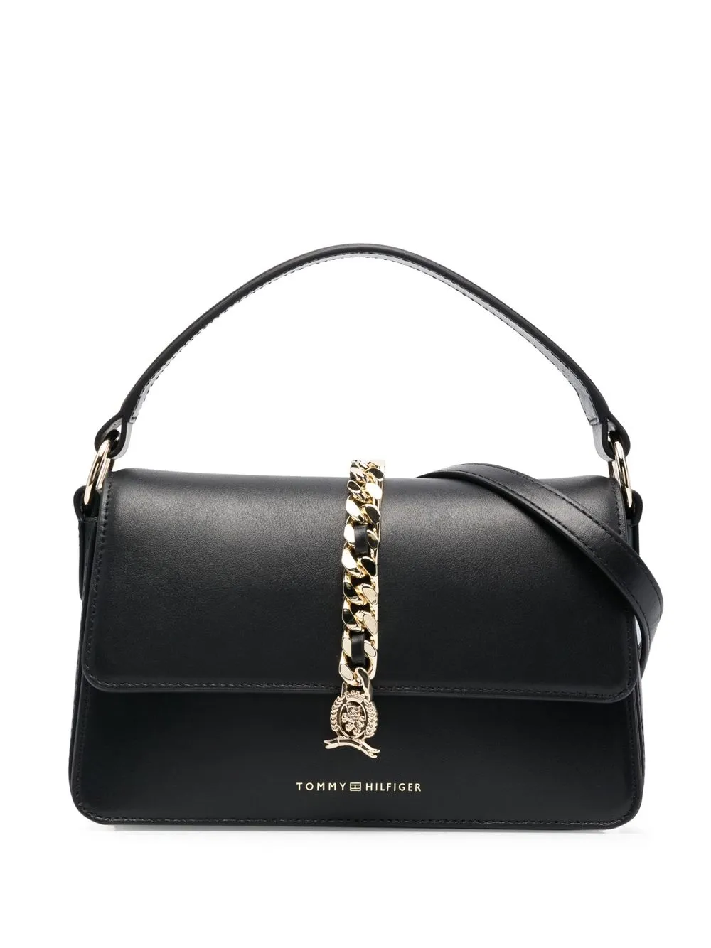 

Tommy Hilfiger tote con detalle de cadena - Negro