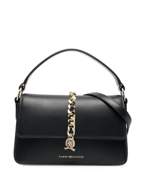 Tommy Hilfiger chain-detail leather tote bag