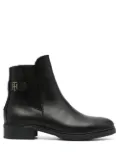 Tommy Hilfiger monogram-plaque ankle boots - Black