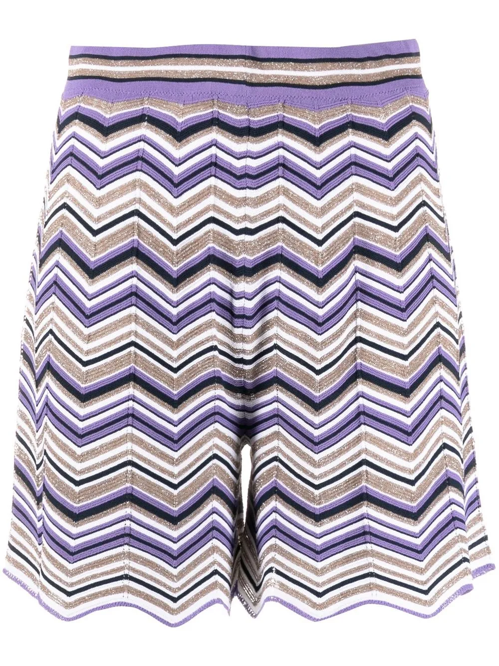 

D.Exterior shorts tejidos con motivo en zigzag - Morado