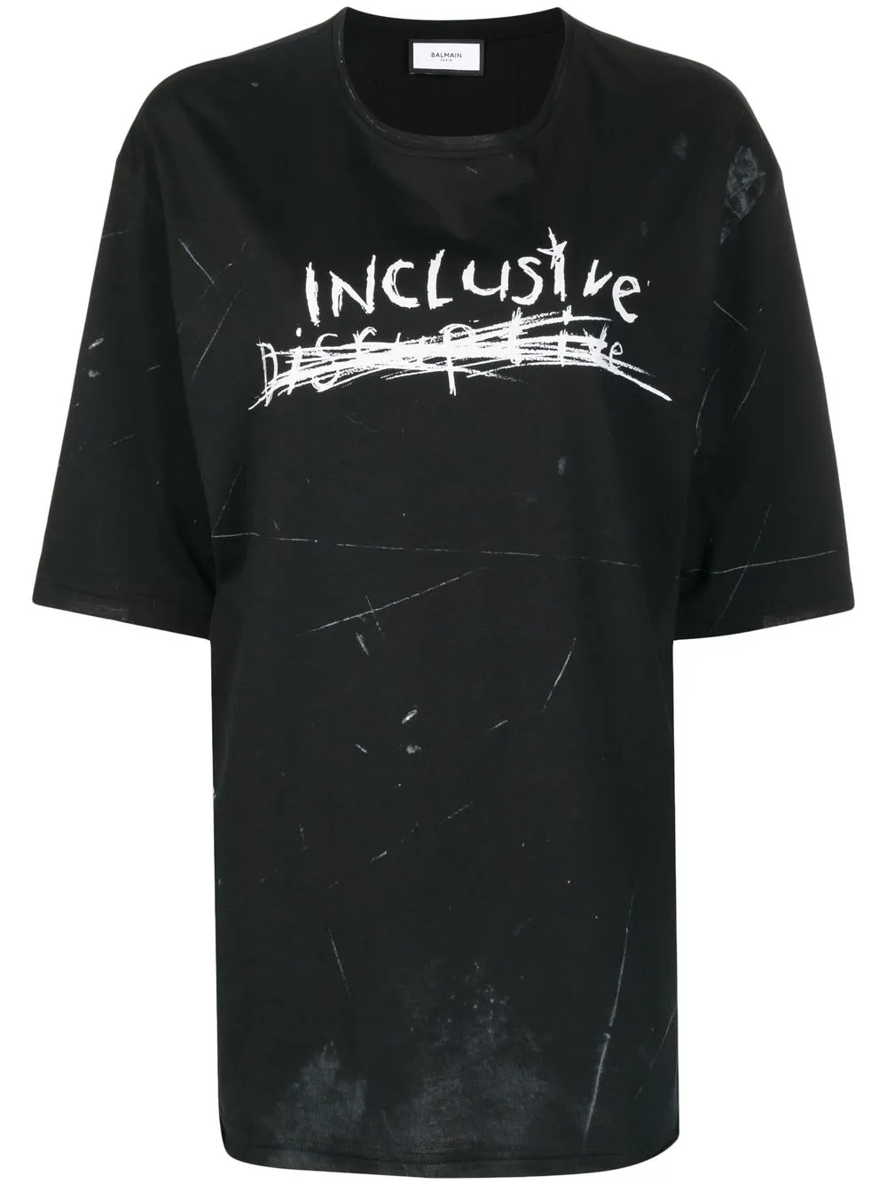 

Balmain playera con estampado Inclusive - Negro