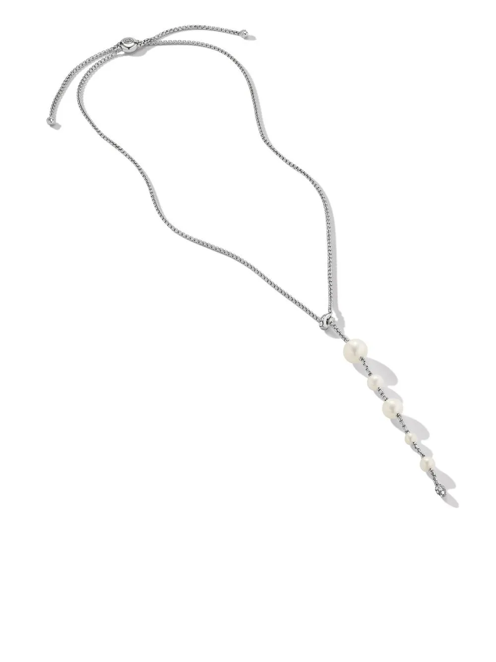 David Yurman Halsketting met parel en diamant - Zilver