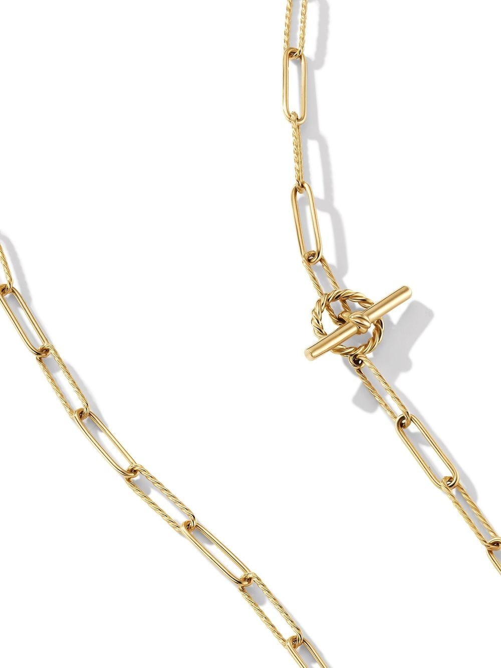 Shop David Yurman 18kt Yellow Gold Madison Elongated Chain Necklace