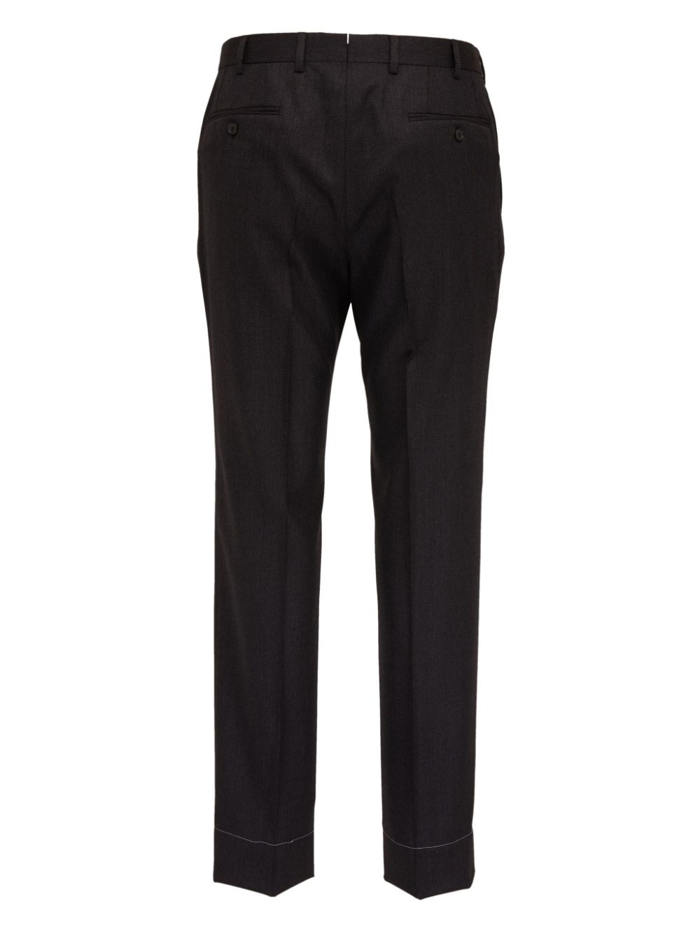 Shop Brioni Straight-leg Tailored Wool Trousers In Grey
