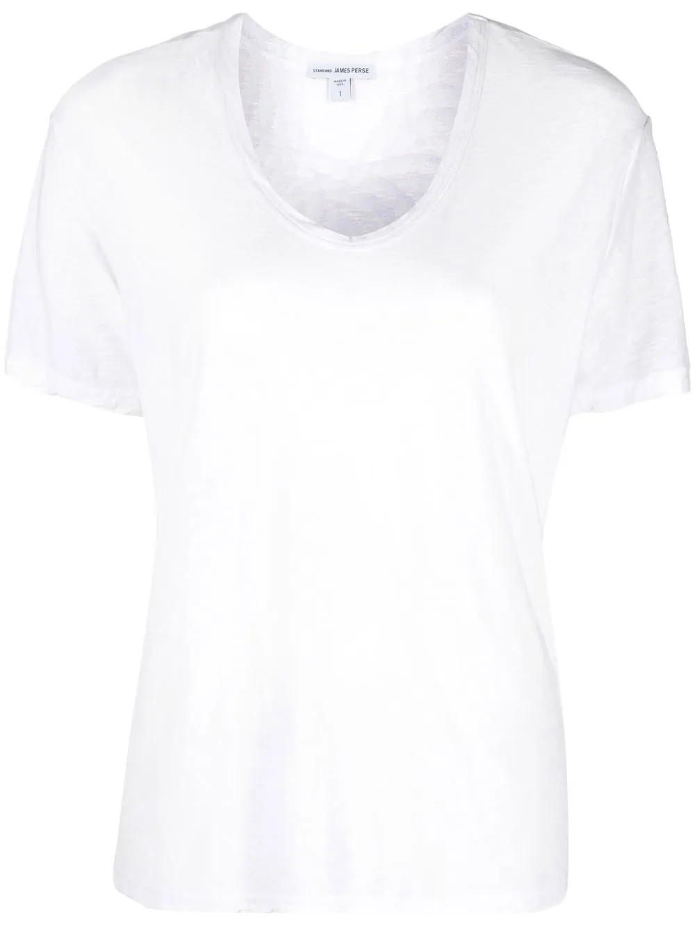 

James Perse playera con cuello en V - Blanco