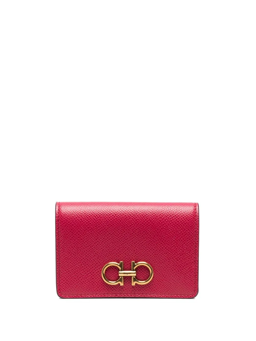 

Salvatore Ferragamo cartera Gancini con placa del logo - Rosado