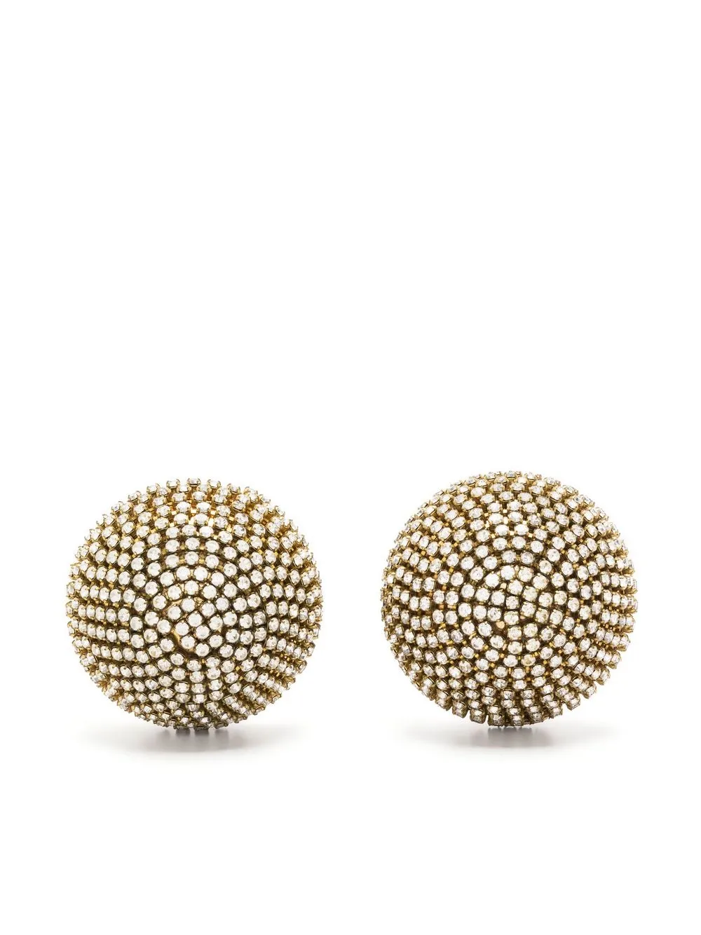 

Gianfranco Ferré Pre-Owned aretes de clip con detalles de strass 1990 - Dorado