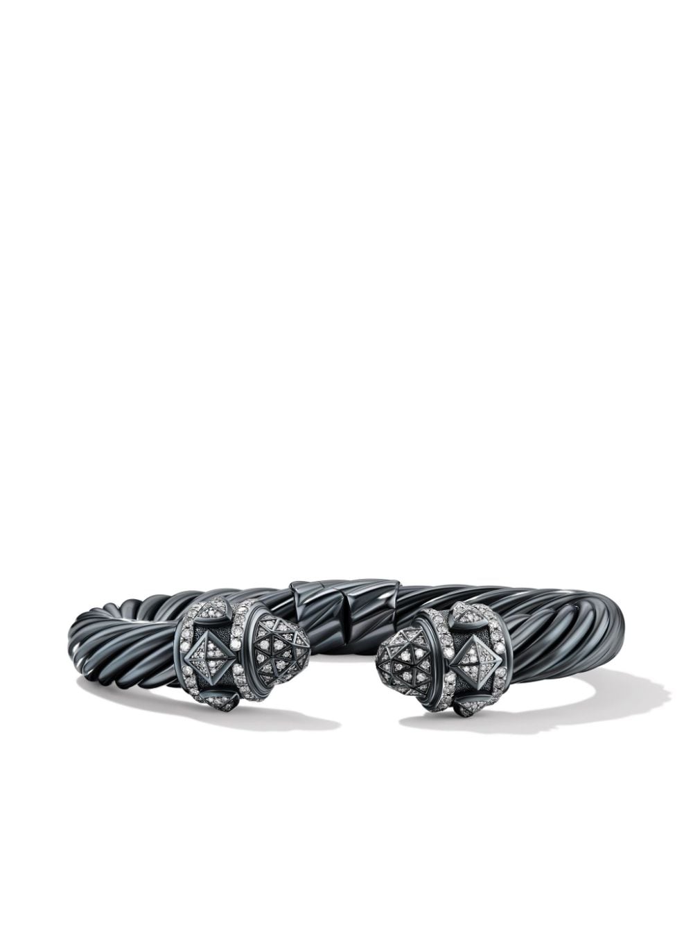 David Yurman Women's Renaissance Bracelet In Blackened Sterling Silver With Pavé Diamonds