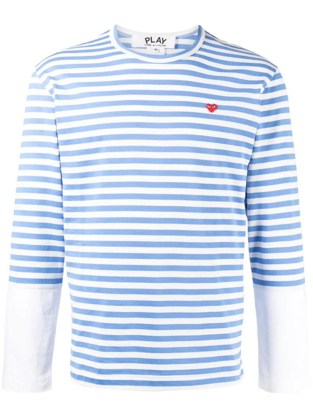

Comme Des Garçons Play playera con rayas estampadas - Azul