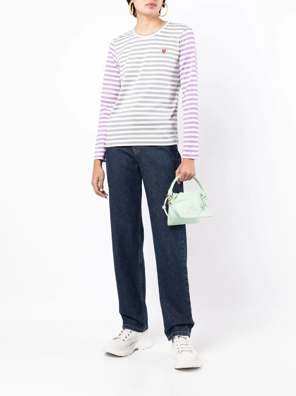 Comme Des Garçons Play bi-colour striped long-sleeve T-shirt | T-Shirts & Jersey Shirts | Image 2