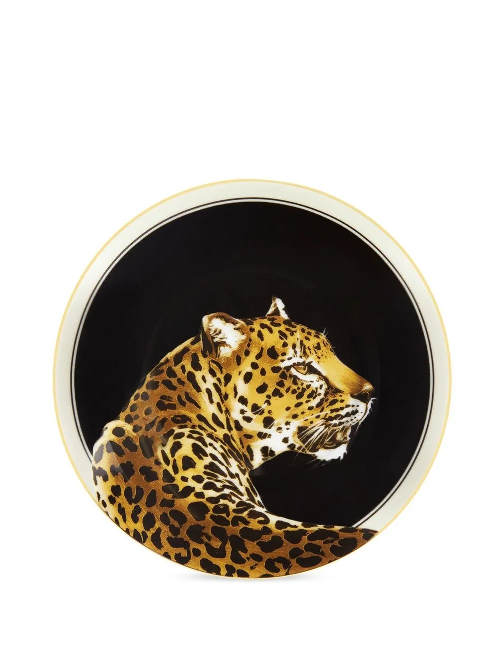 Shop Dolce & Gabbana Tiger Porcelain Tea Set In Black