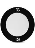 Dolce & Gabbana logo-print porcelain dessert plates (set of 2) - White