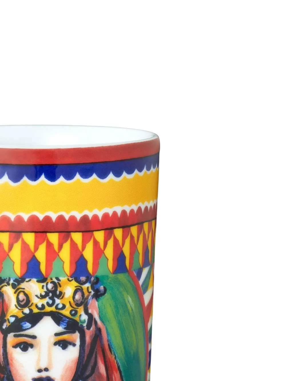  Dolce & Gabbana Porzellantasse Mit Archiv Print   Gelb 