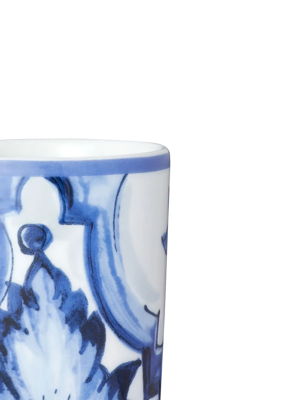 Shop Dolce & Gabbana Blu Mediterraneo Porcelain Water Glass In White