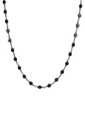 David Yurman sterling silver Spiritual Beads Rosary diamond necklace (6mm)