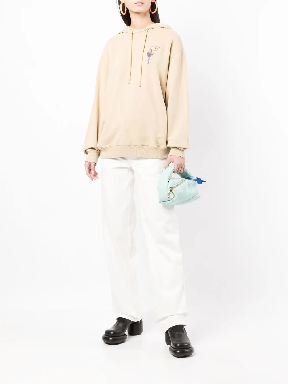 Off-White Shopper met logoprint - Blauw