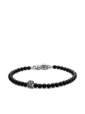 David Yurman sterling silver Memento Mori Skull bracelet (4mm) - Black