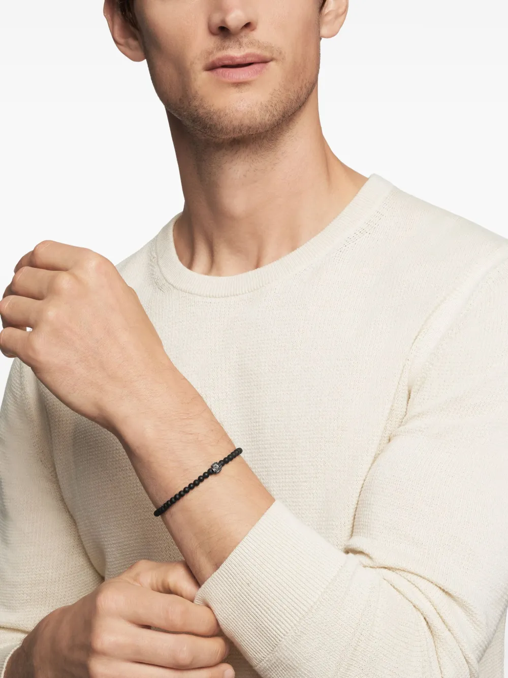 David Yurman Bracciale Memento Mori Skull in argento sterling (4mm) | Image 2