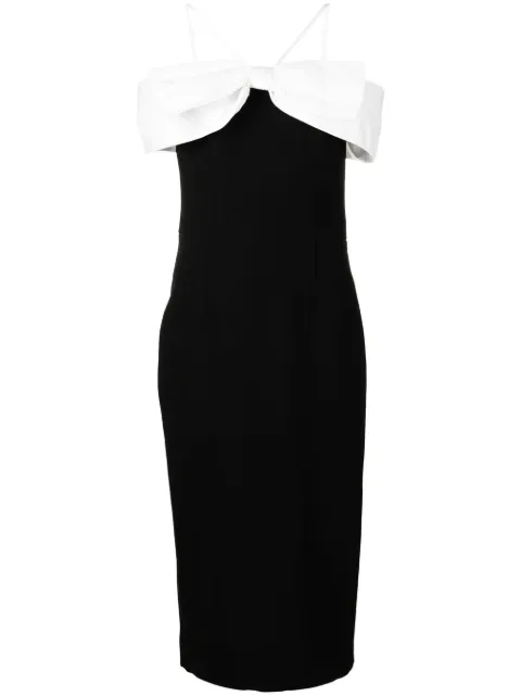 Hepburn bow-detail midi dress