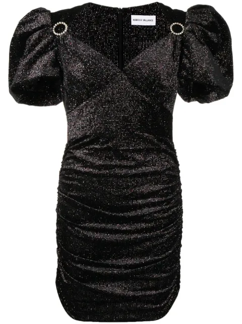 Moon River puff-sleeve mini dress