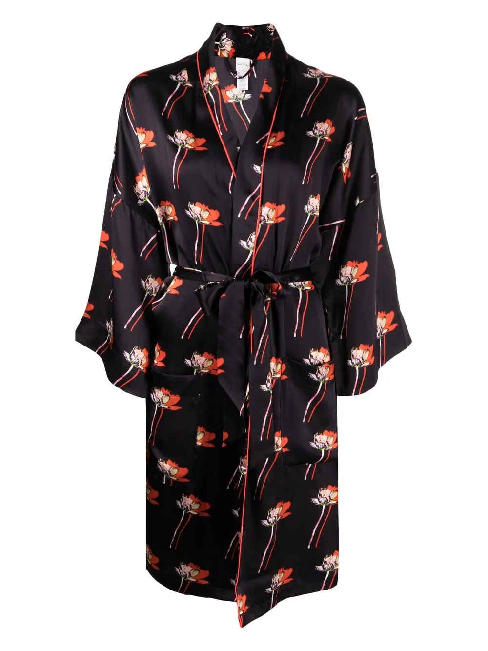 

Paul Smith floral-print silk robe - Blue