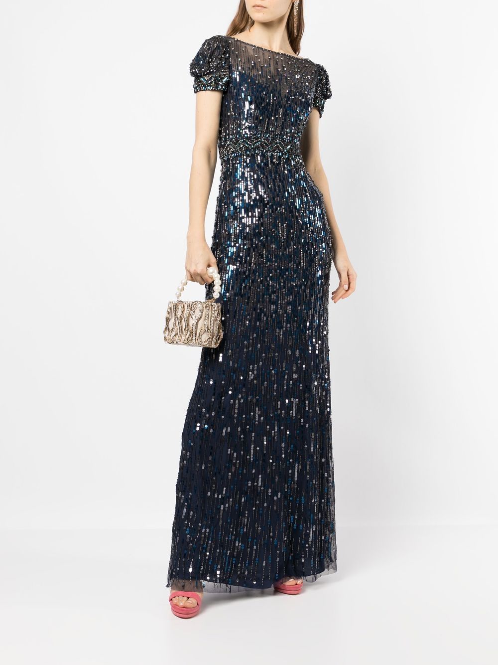 Jenny Packham Sequinned crystal-embellished Gown - Farfetch