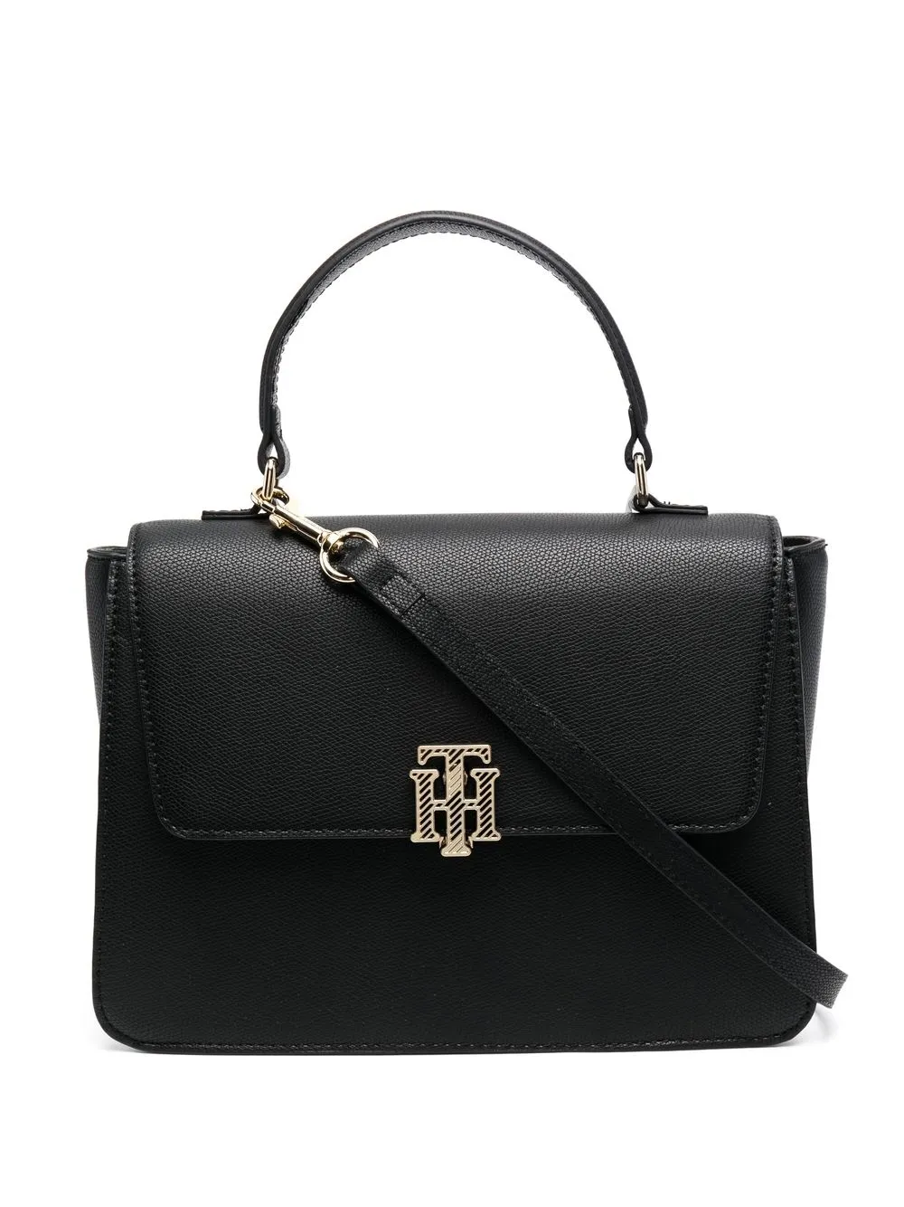 

Tommy Hilfiger Outline logo-plaque satchel - Black