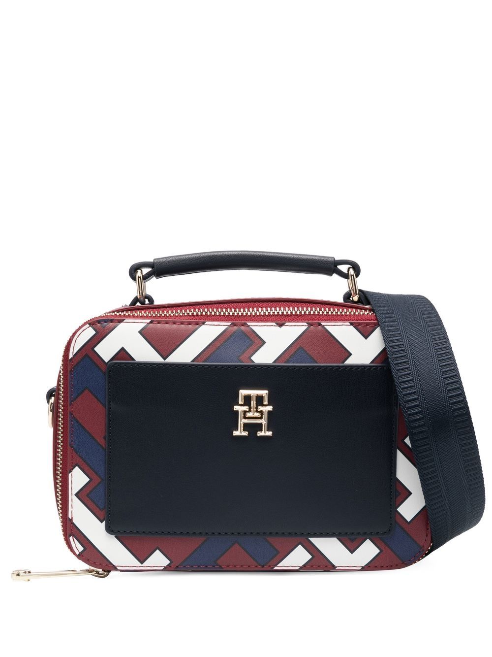 Tommy Hilfiger Iconic Trunk Monogram Crossbody Bag In Red | ModeSens