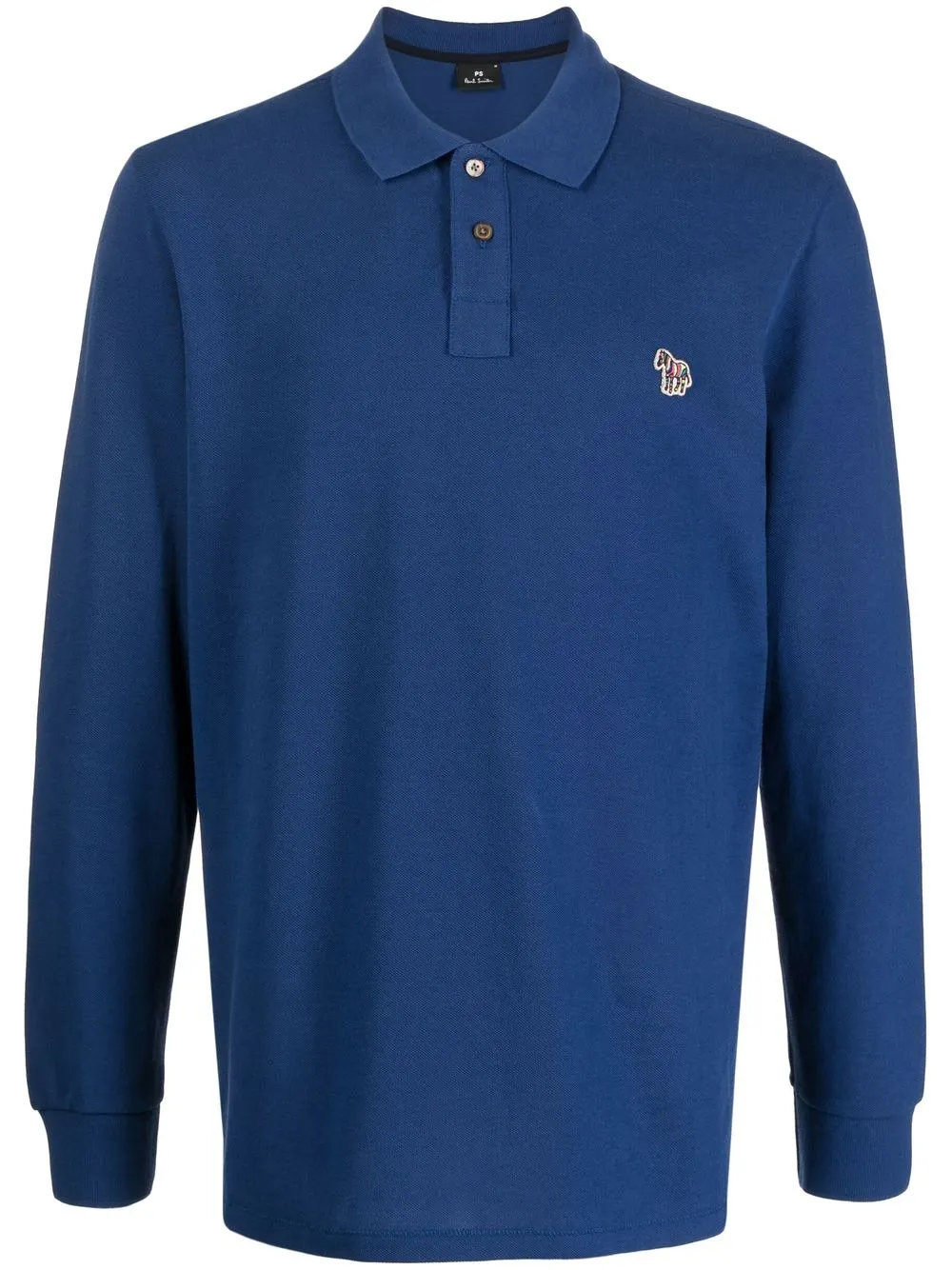 

PS Paul Smith Zebra-patch polo shirt - Blue
