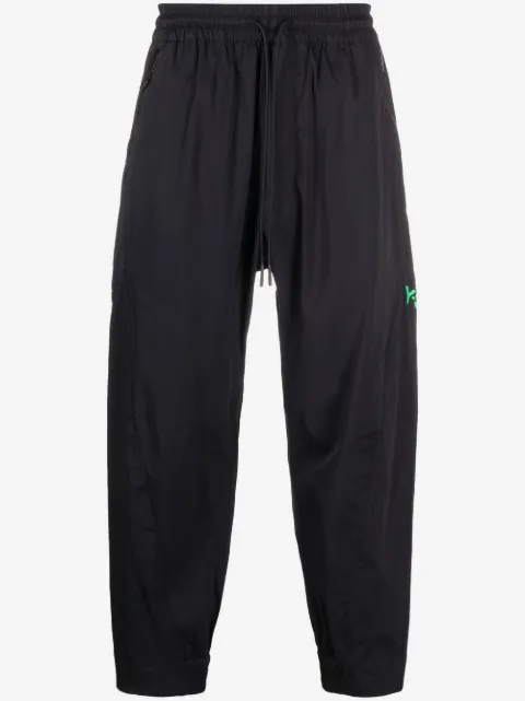 Y-3 logo-print tapered track pants