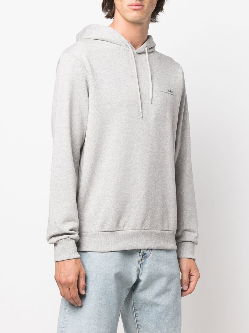 A.P.C. logo drawstring hoodie Men