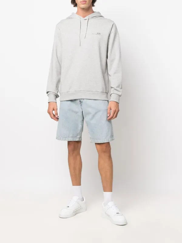 【A.P.C.】アイテム H ドローストリングロングスリーブ パーカー A.P.C. ドローストリング パーカー | グレー | FARFETCH JP