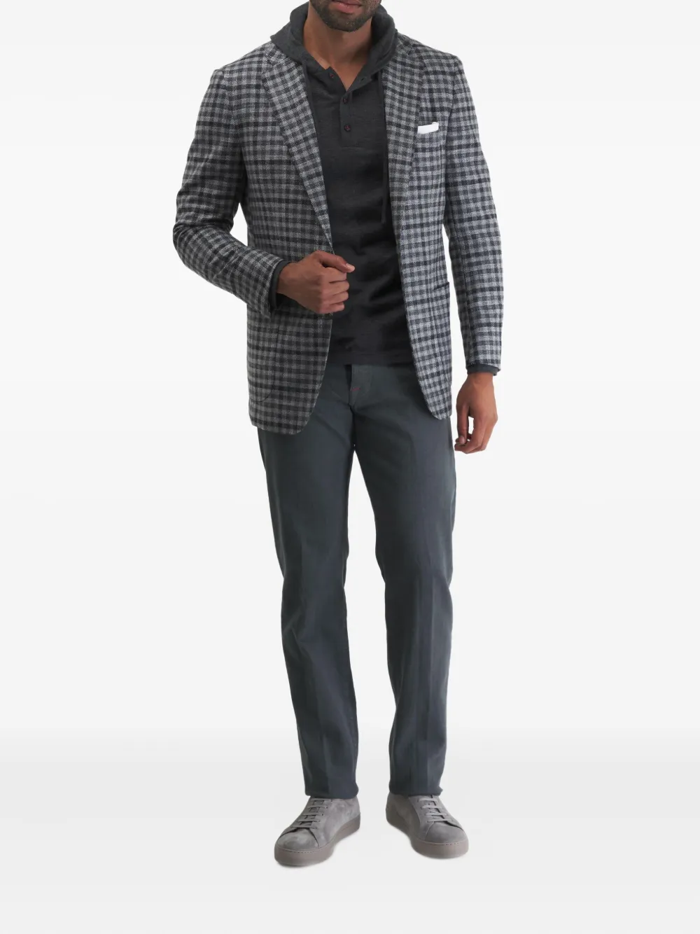 Kiton Jeans met logopatch Grijs