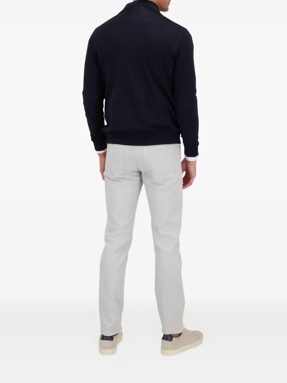 Kiton Jeans met logopatch Grijs