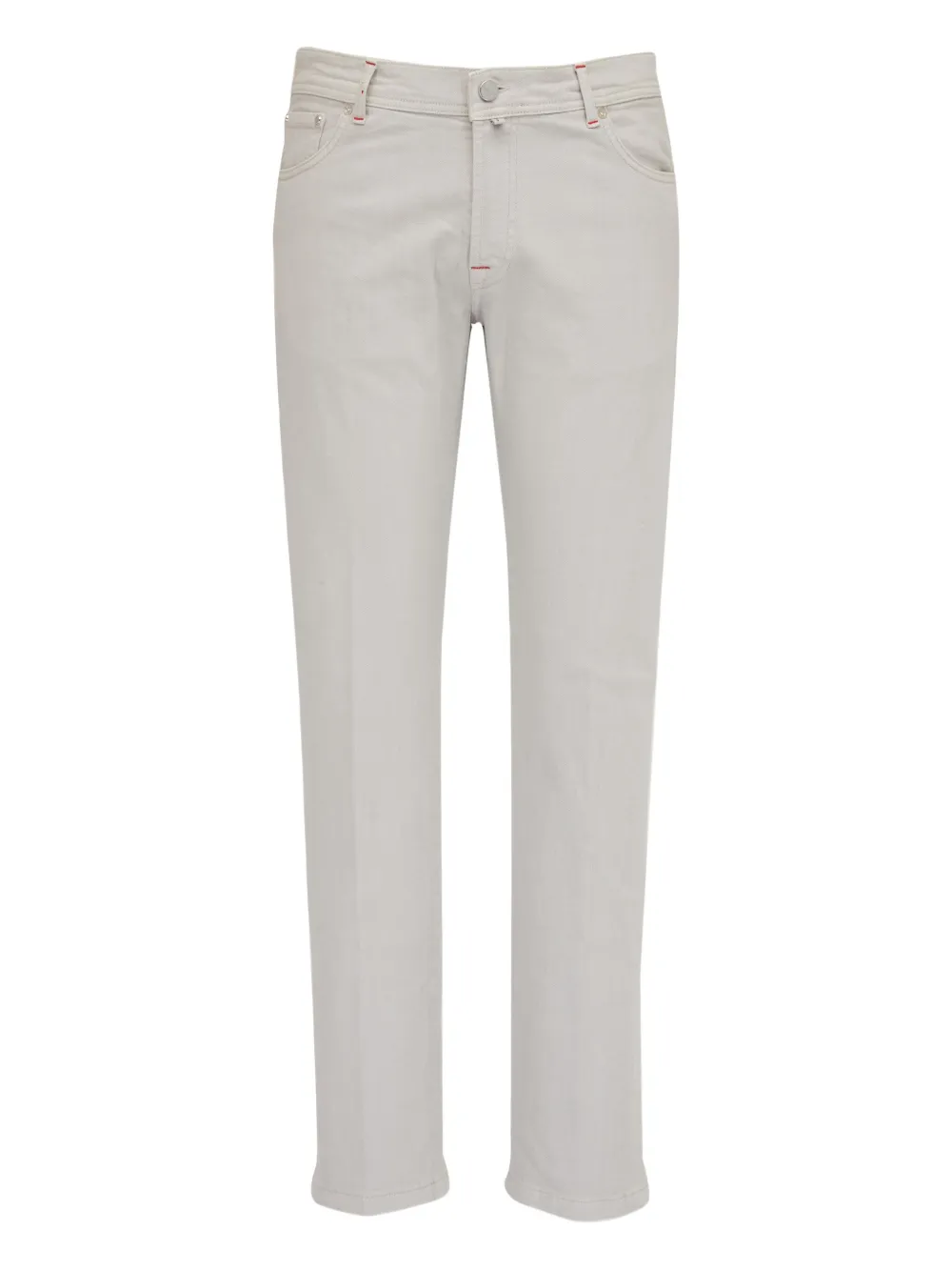 Kiton logo-patch jeans Grijs