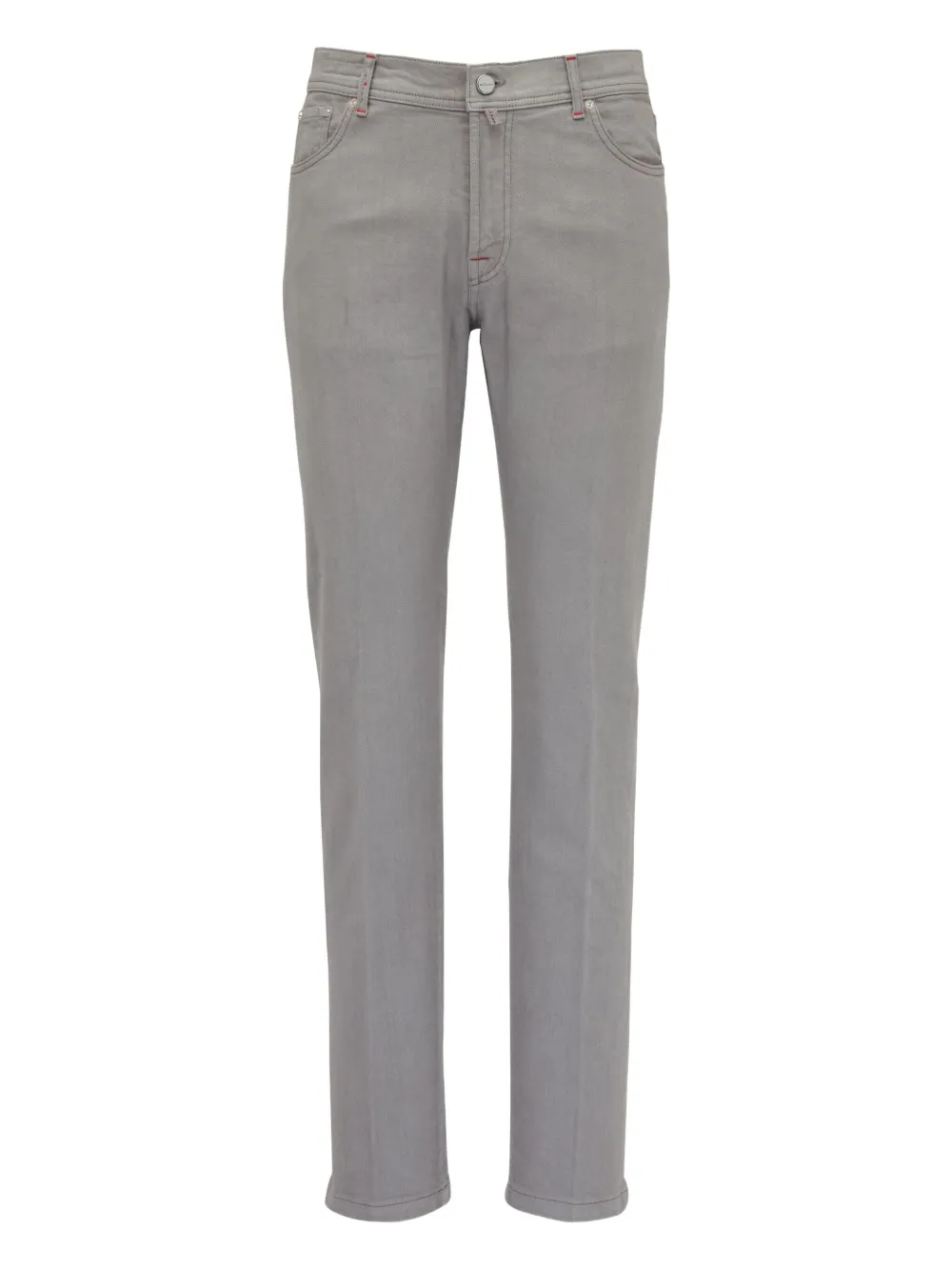 Kiton logo-patch jeans Grijs