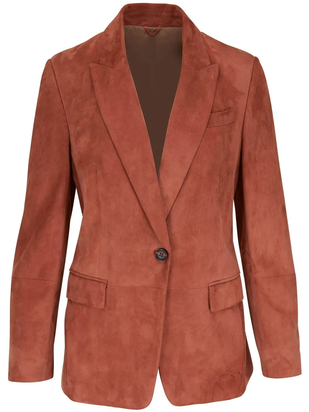 

Brunello Cucinelli blazer de gamuza - Naranja