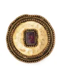 CHANEL Pre-Owned 1980s gemstone-encrusted buckle - Gold