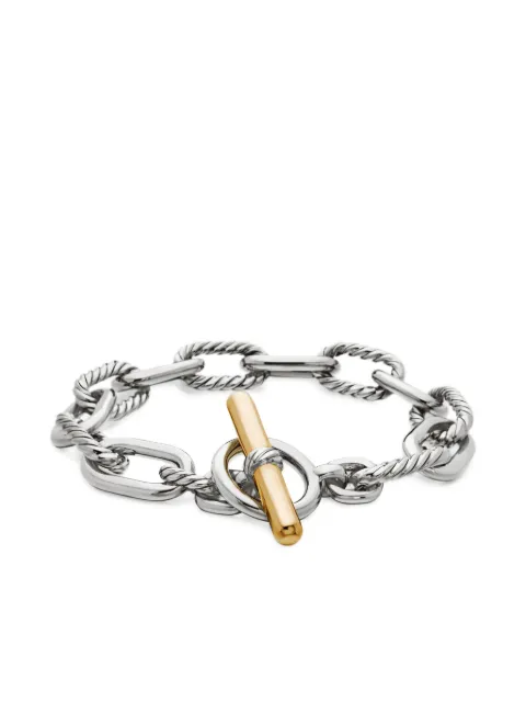 David Yurman 18kt yellow gold and sterling silver DY Madison Toggle chain bracelet (11mm)
