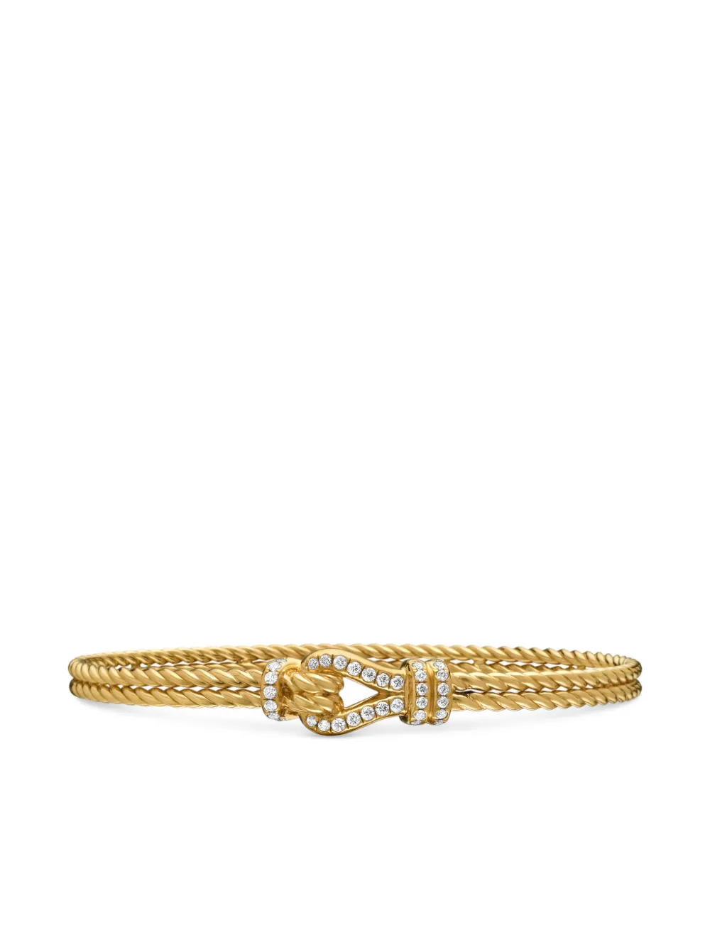 David Yurman Thoroughbred ダイヤモンド ループピアス 18Kイエローゴールド - ゴールドトーン David Yurman Thoroughbred ダイヤモンド ループピアス 18Kイエローゴールド - ゴールドトーン