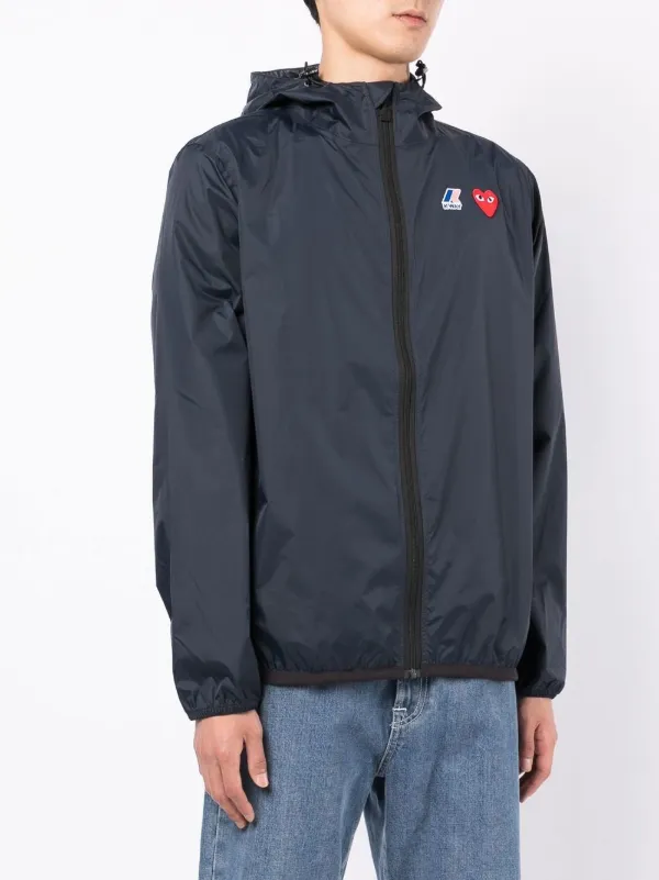 Comme Des Garçons Play x K-Way Zipped Hooded Jacket - Farfetch