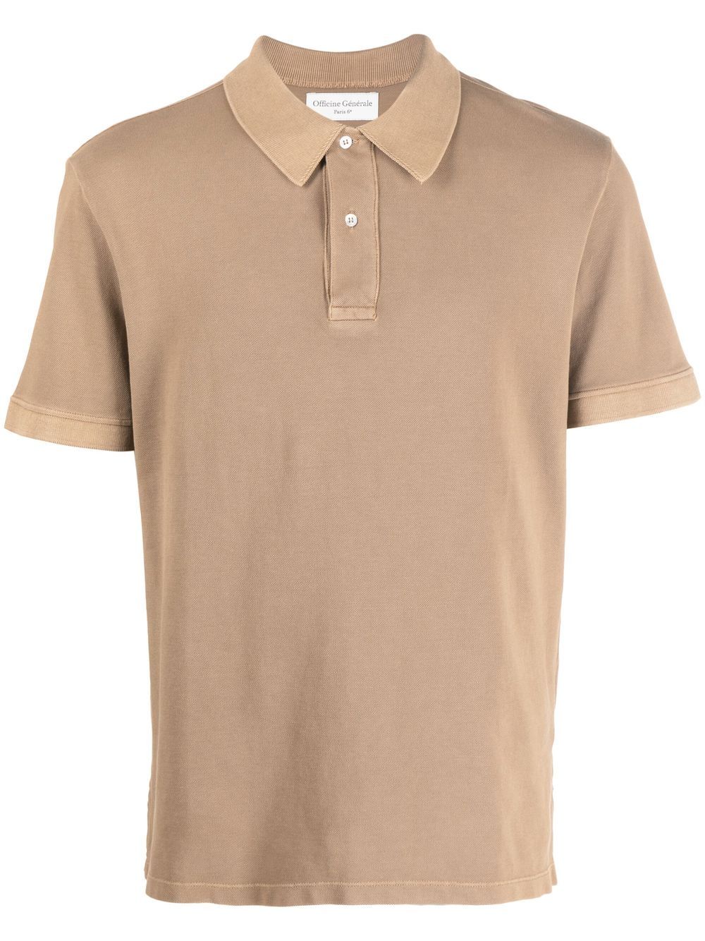 

Officine Generale organic cotton polo shirt - Brown