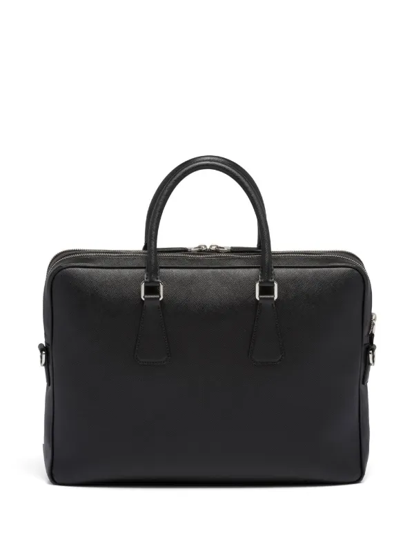 Black Saffiano Leather Work Bag