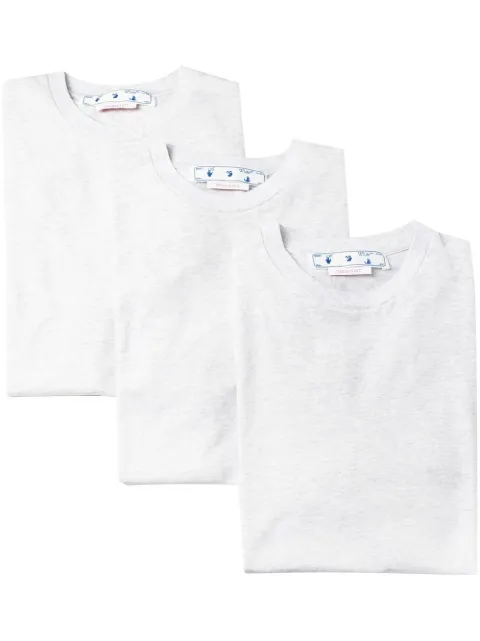 Off-White pack de tres playera con logo Hands Off