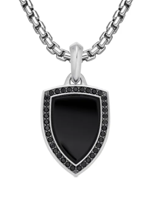 Pendentif Shield en sterling serti de diamants - David Yurman - Modalova