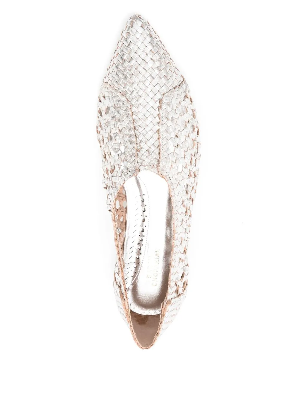 Sarah Chofakian Sapitilha Mykonos Woven-ballerina Shoes In Silver
